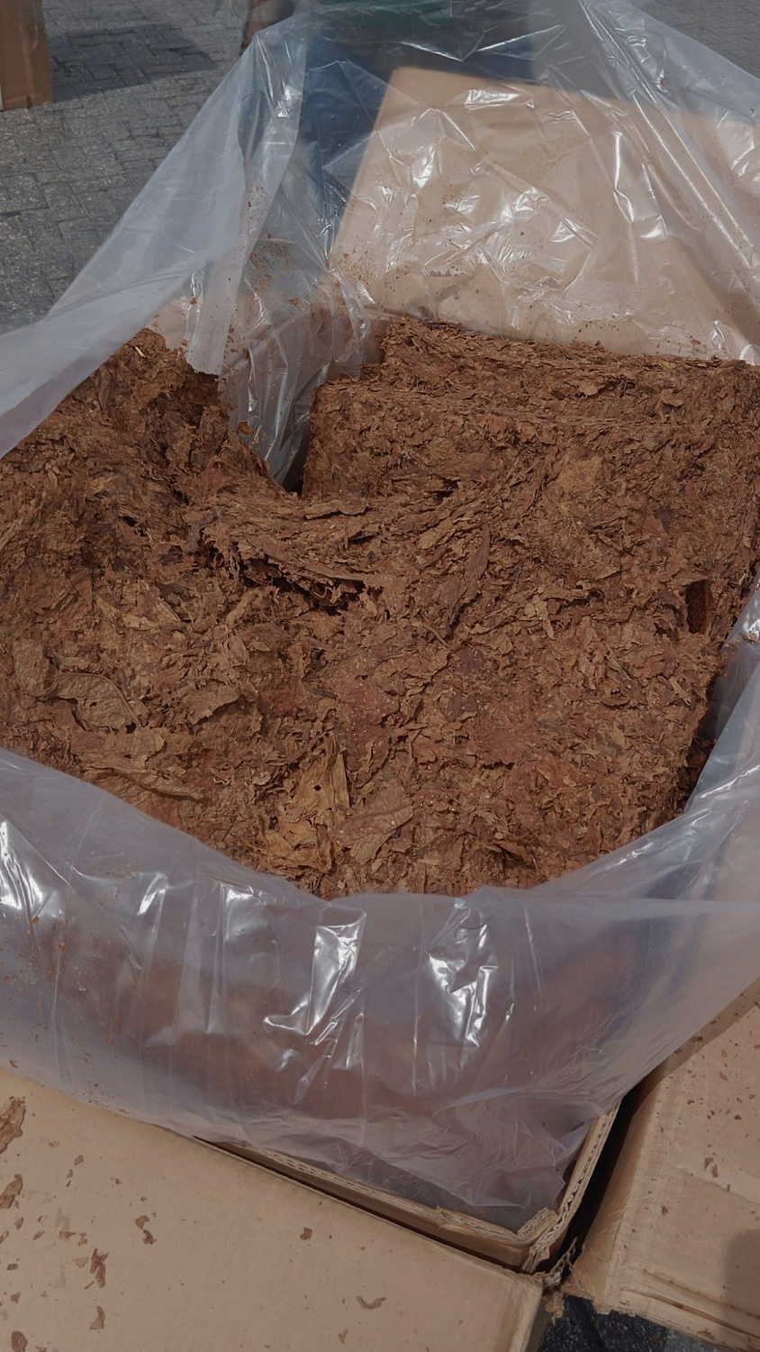 Transportation of raw tobacco from India to the Russian Federation