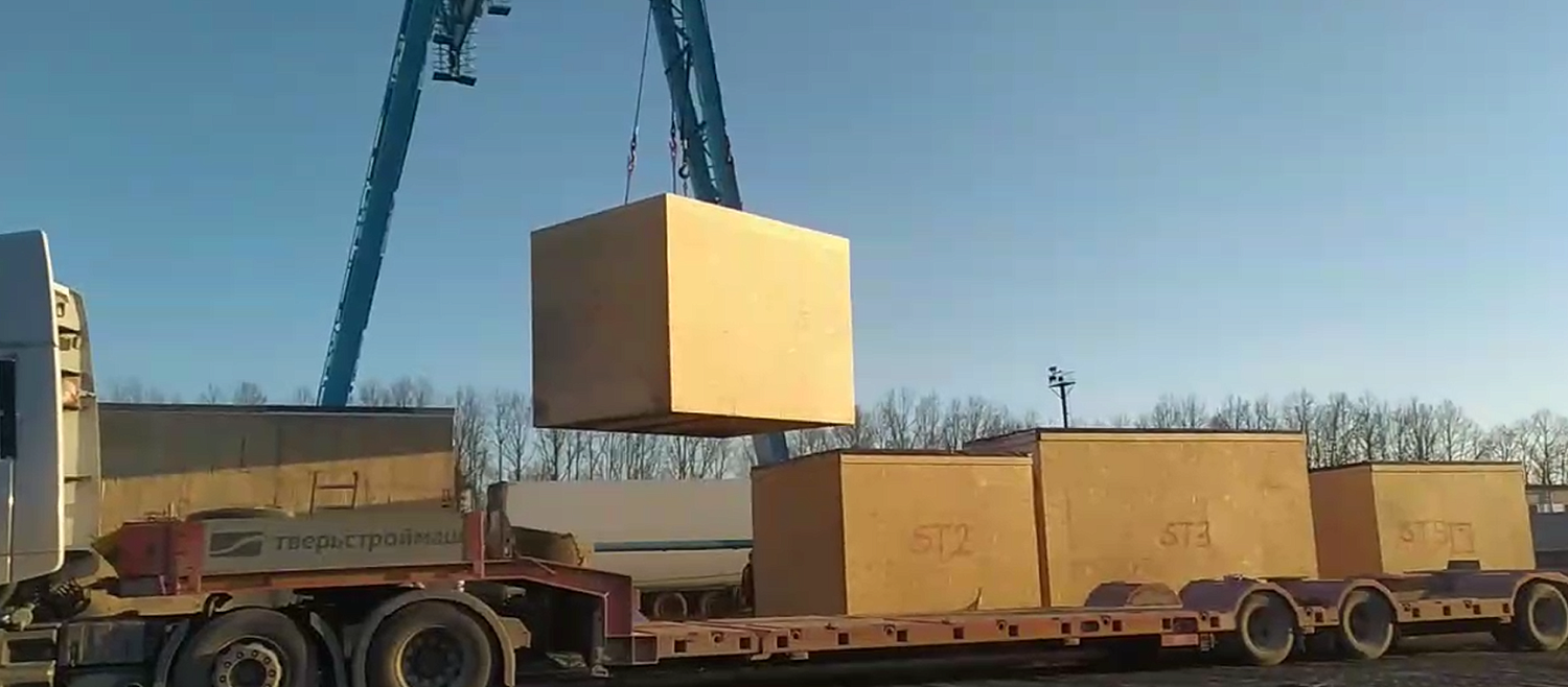 Transportation of equipment for a dairy processing plant